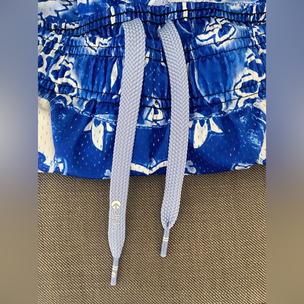 Boys Ethika Blue and White Floral Shorts - Picture 3 of 4